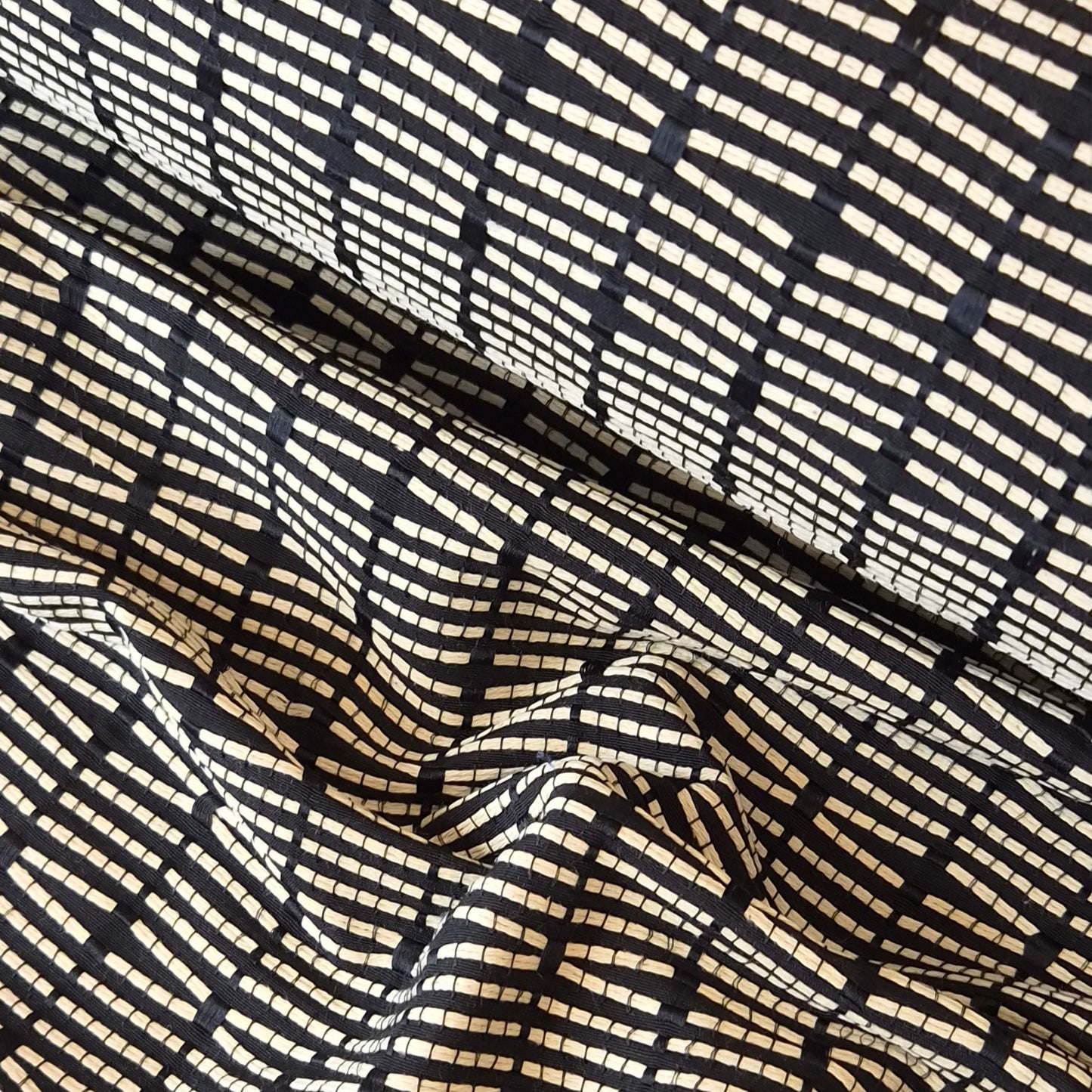 Geo lines cotton brocade