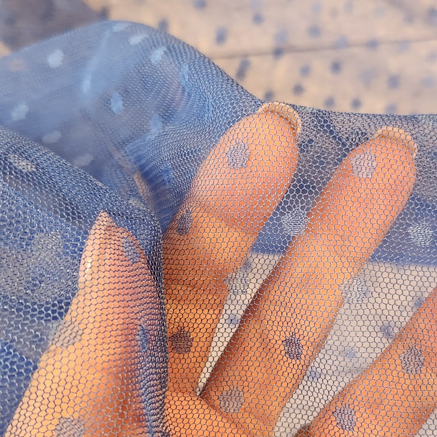 Cobalt hail Spotted Tulle