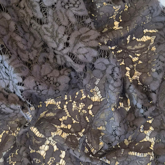 5.5m Black lightweight corded lace