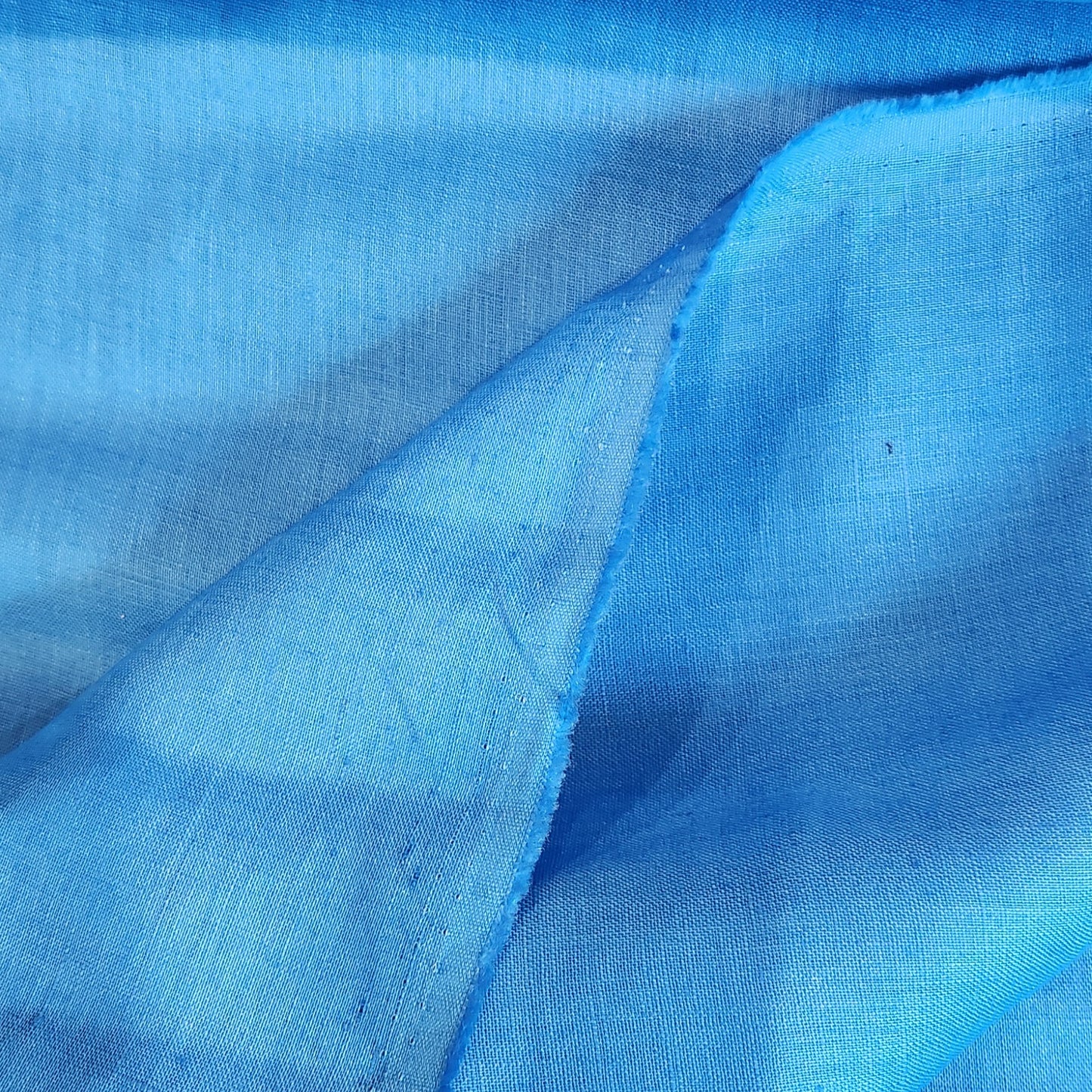 Azure blue linen