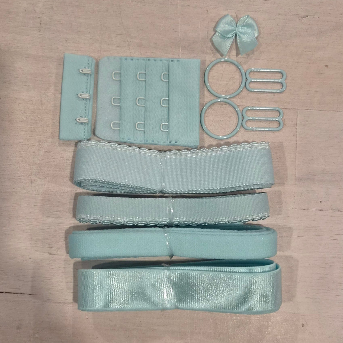 Ice blue wired bra trim kit