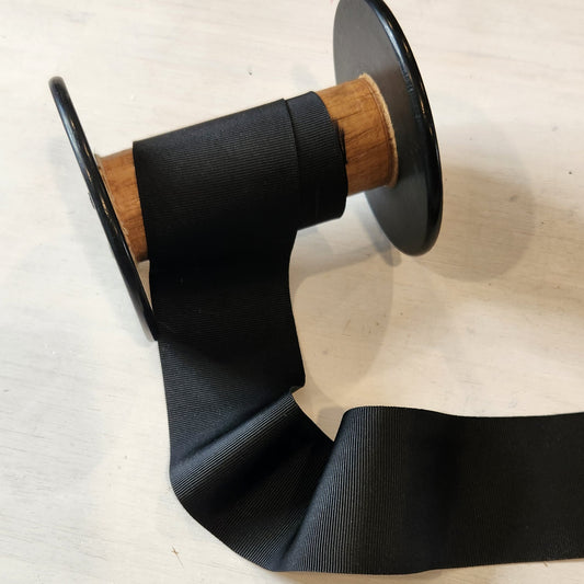 Raven Black 50mm Grossgrain Ribbon
