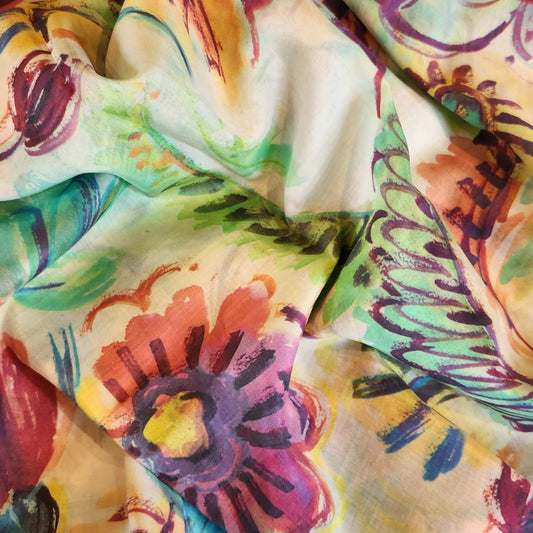 1.2m Carnivale silk cotton voile
