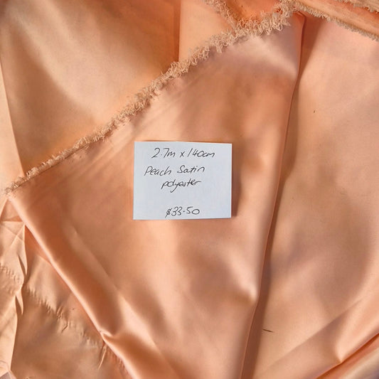2.7m Peach satin polyester