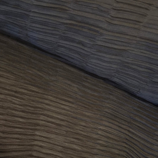 Midnight black Perma Pleat Georgette