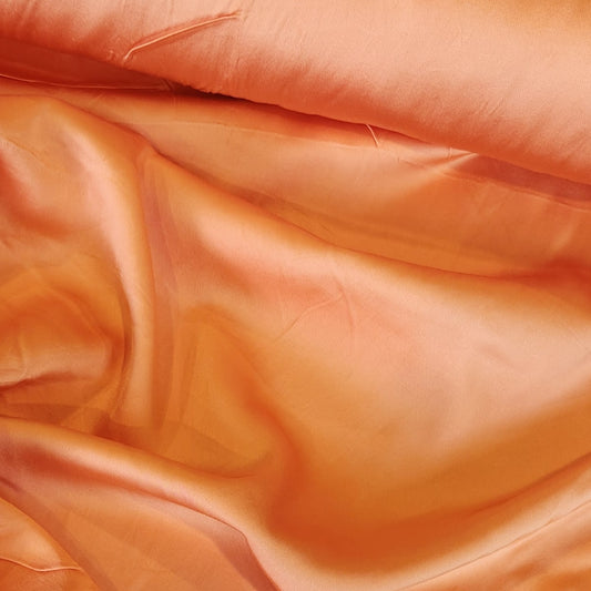 Orange sherbert viscose satin