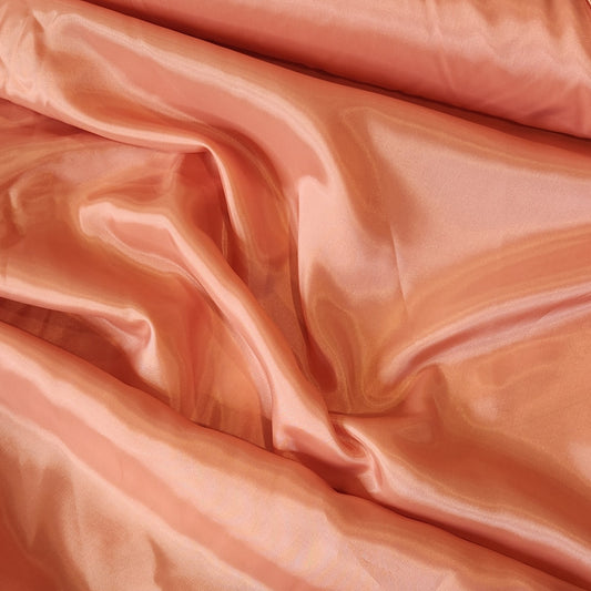 Salmon pink acetate dress lining