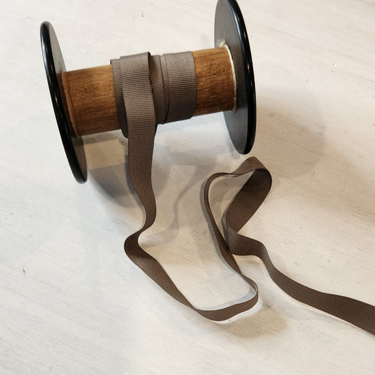 Dark Taupe 16mm grossgrain ribbon