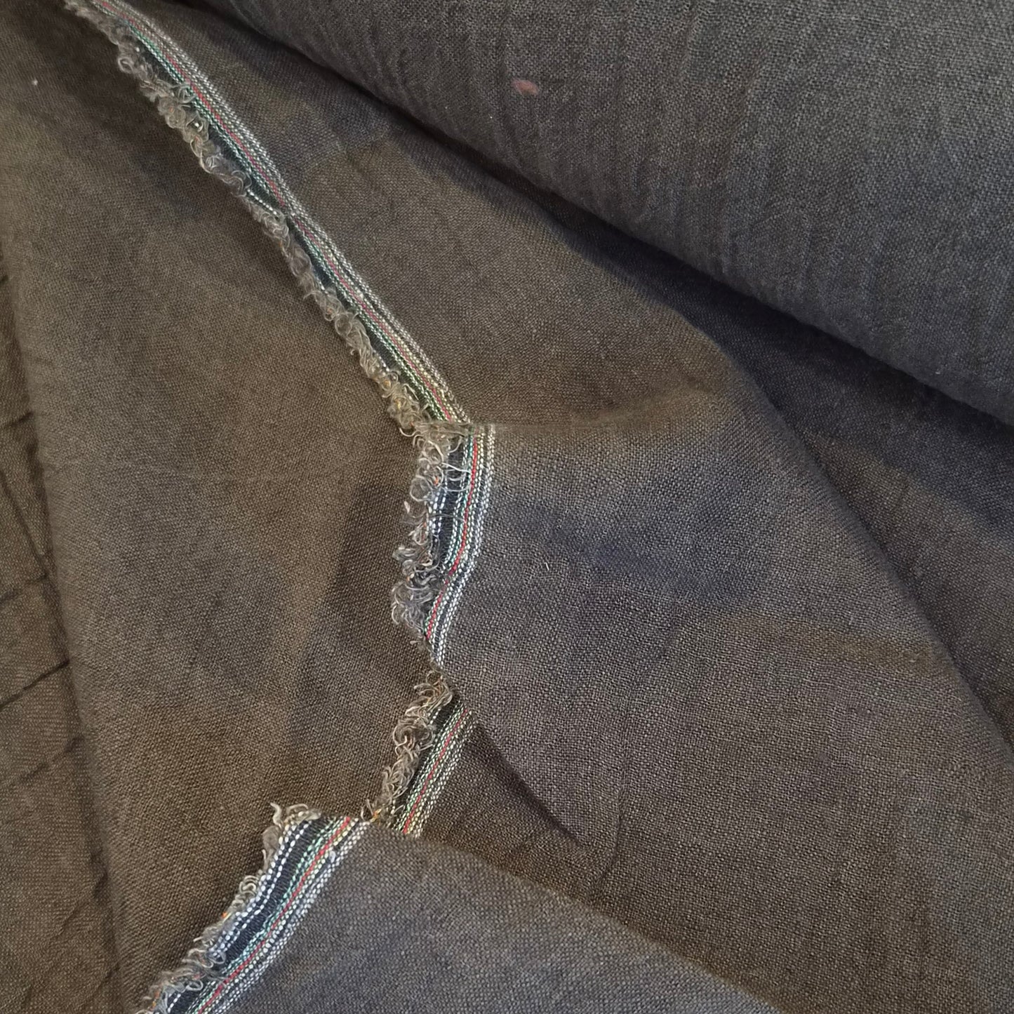 Forest floor crinkle linen