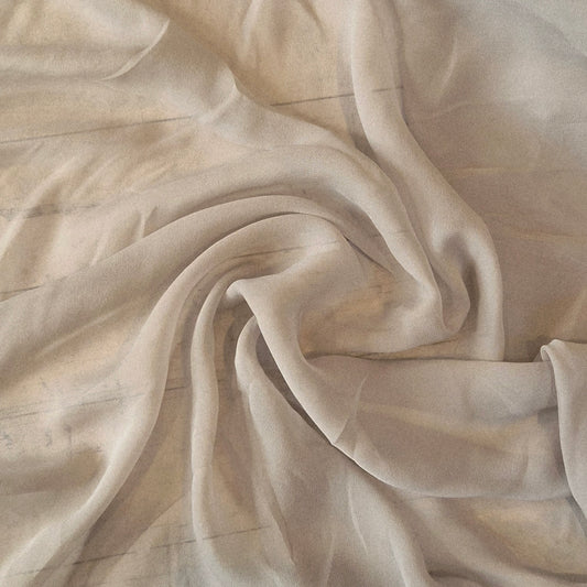 Pale mocha silk georgette