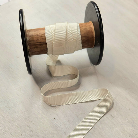 Ivory 14mm grossgrain ribbon