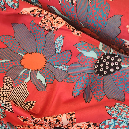 Patchwork flowers  cotton lawn