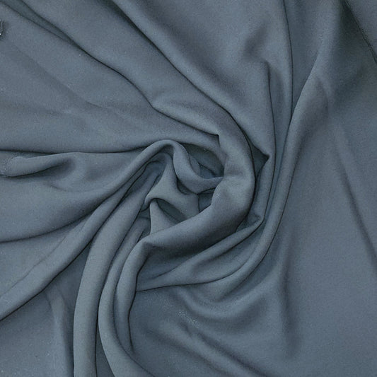 Dark navy triple crepe georgette