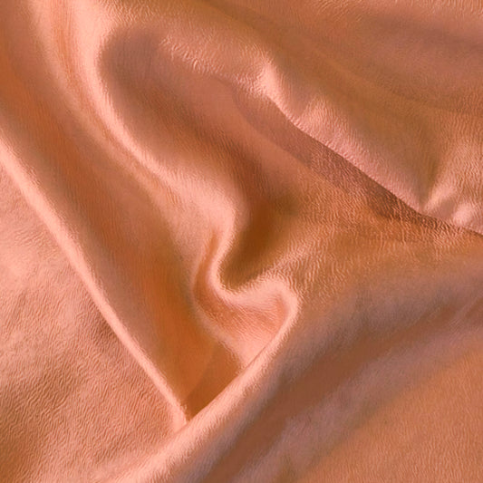 Dark apricot textured satin