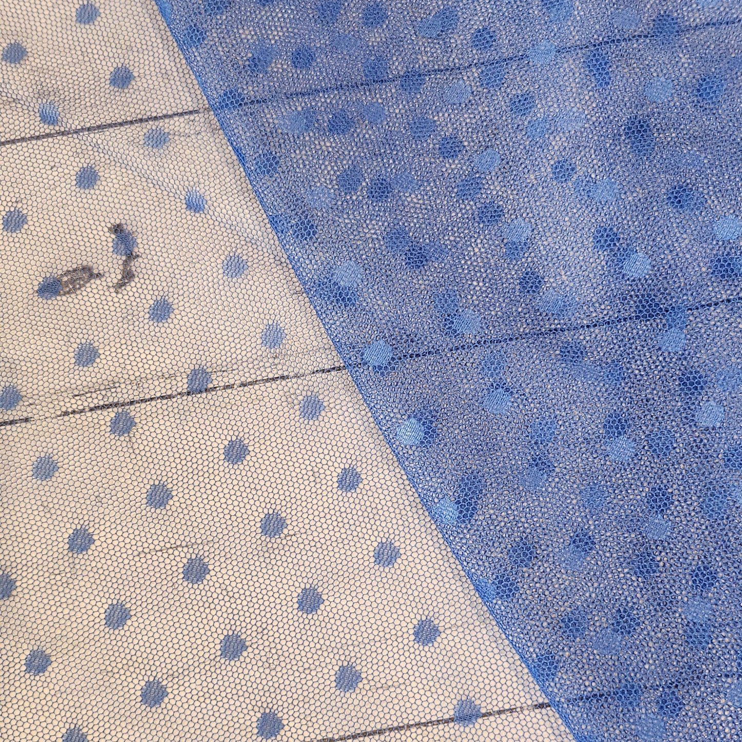 Cobalt hail Spotted Tulle