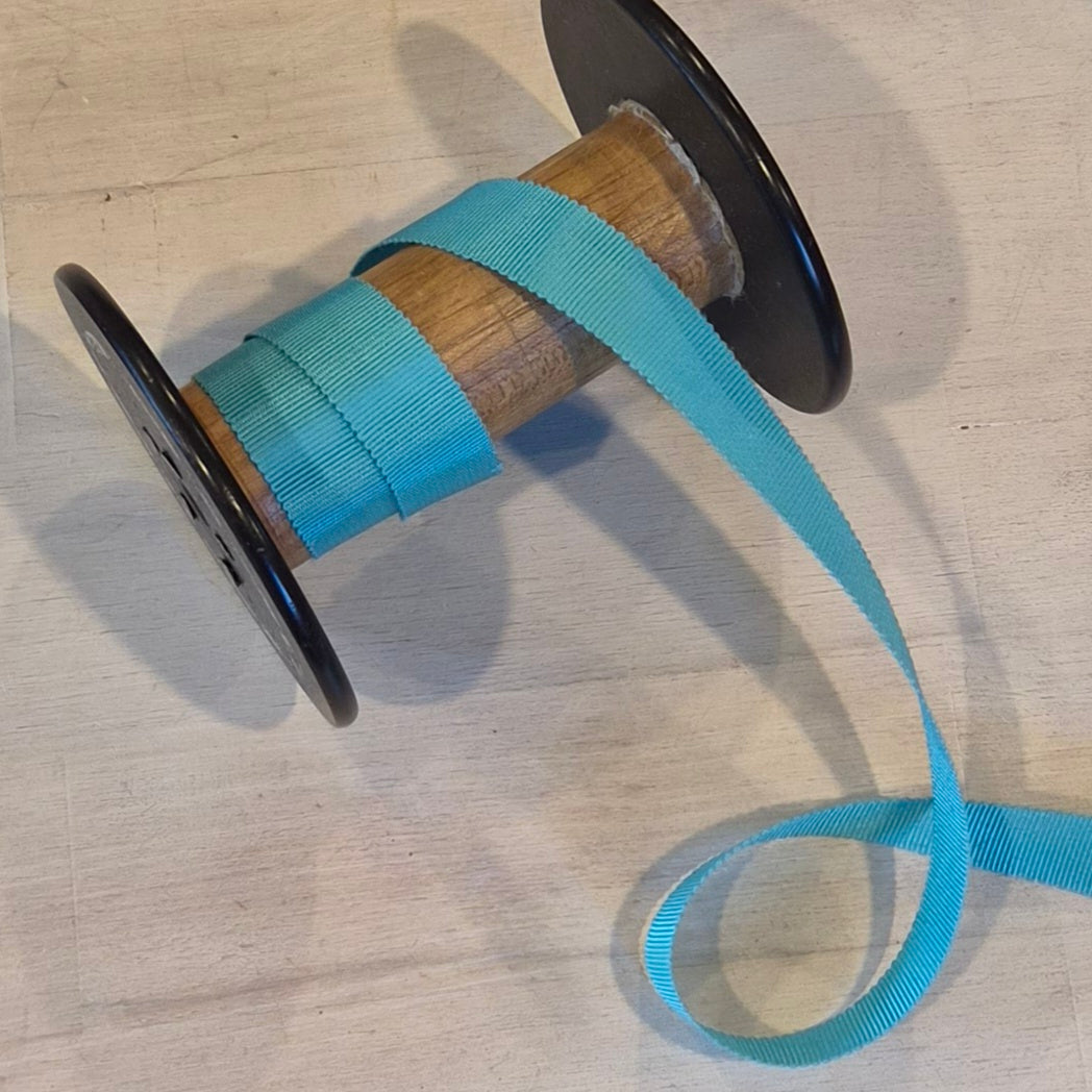 Aqua grossgrain ribbon