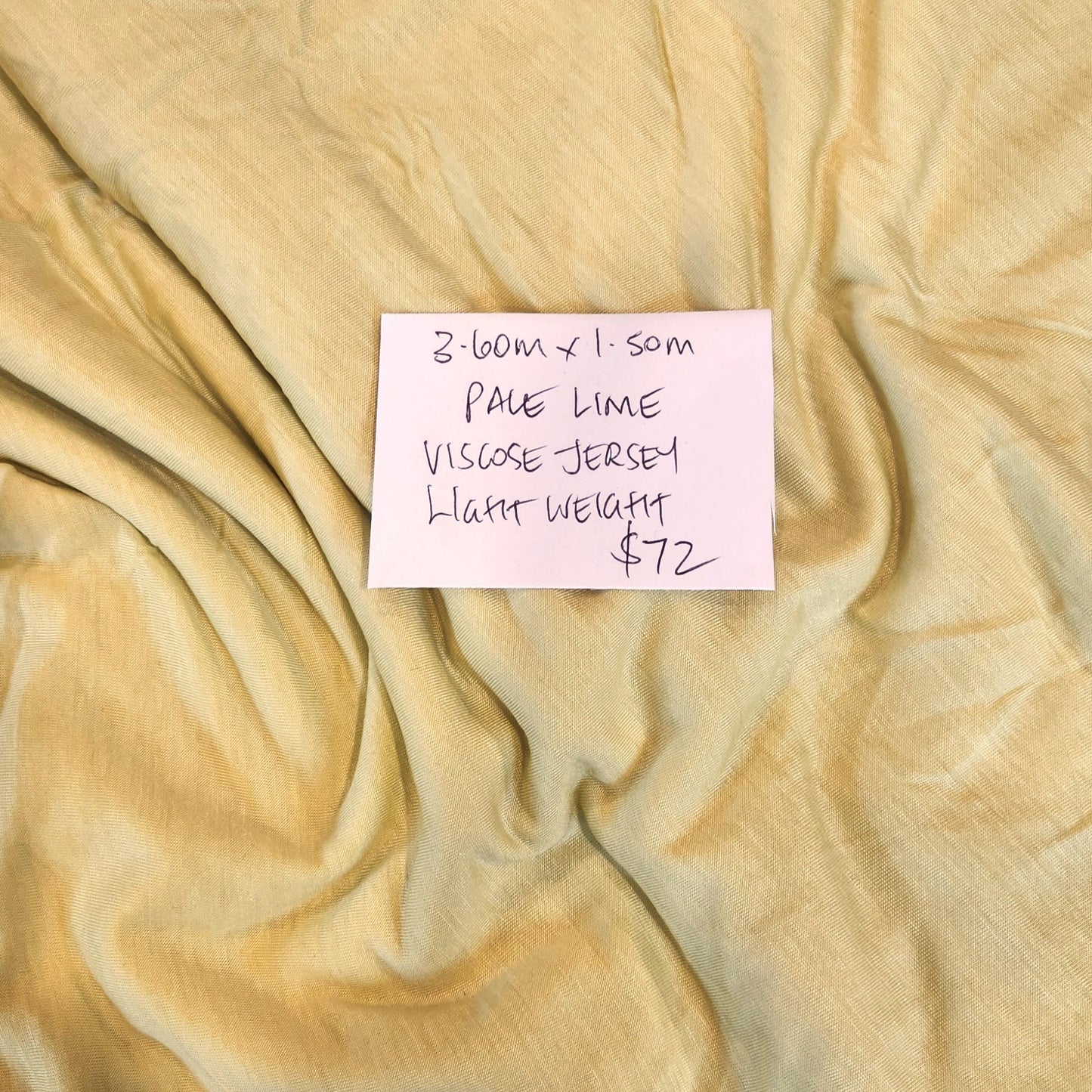 3.60m pale lime viscose jersey