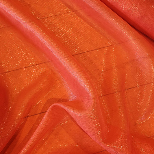 Tangerine lurex chiffon
