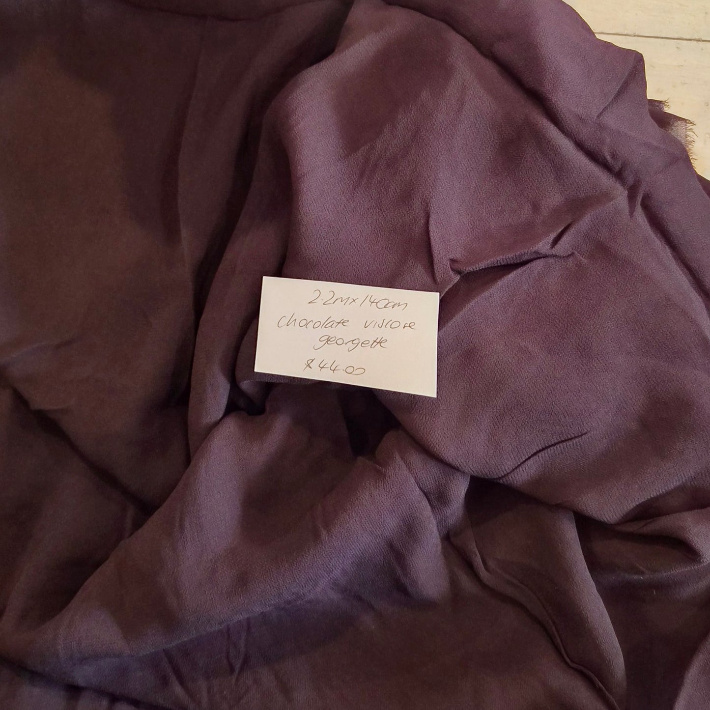 2.2m Chocolate viscose georgette