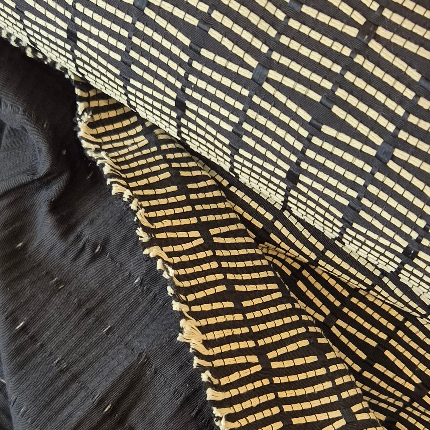 Geo lines cotton brocade