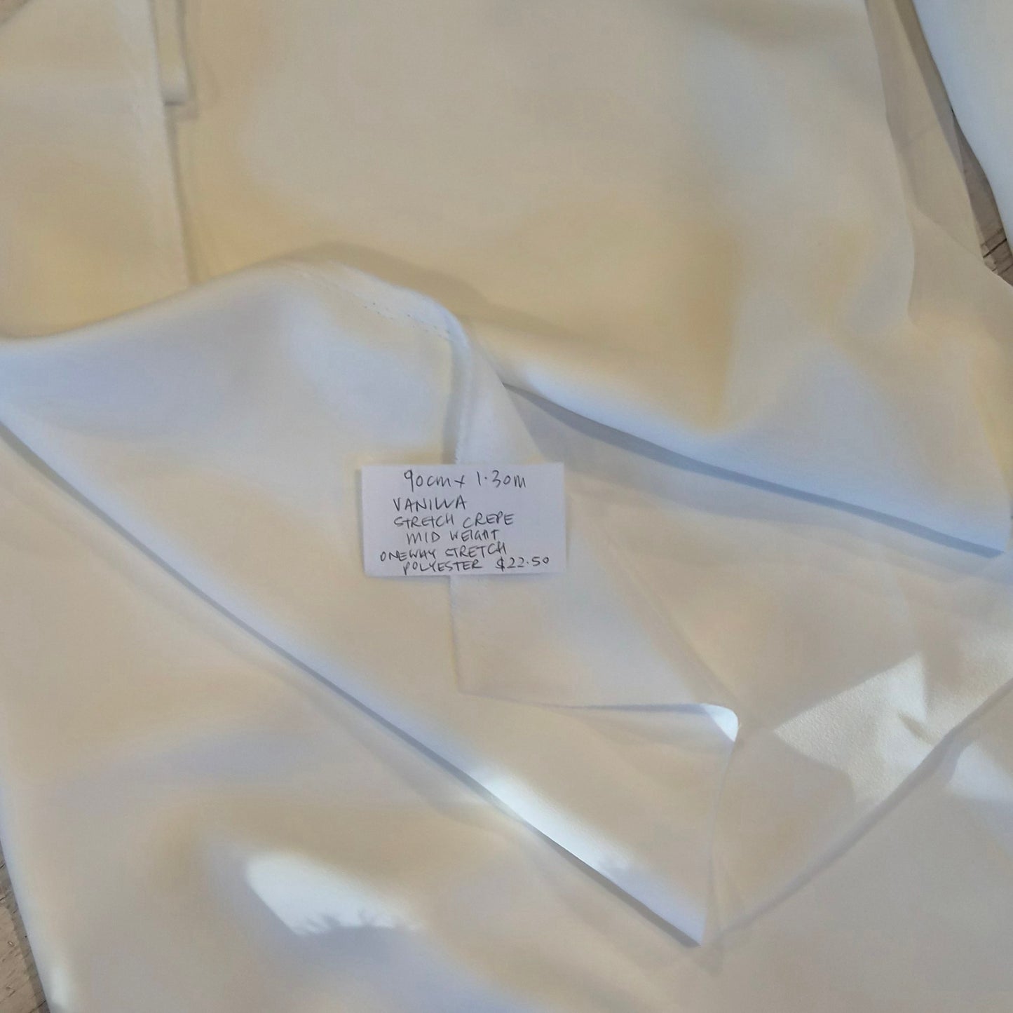 90cm Vanilla stretch crepe