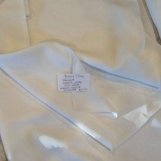 90cm Vanilla stretch crepe