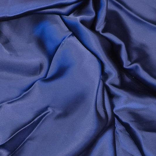 4.7m Navy stretch viscose satin