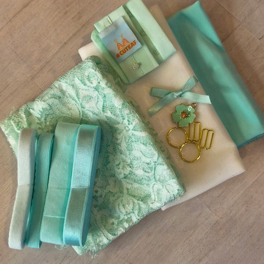 Mint slice Wired Bra Kit Large