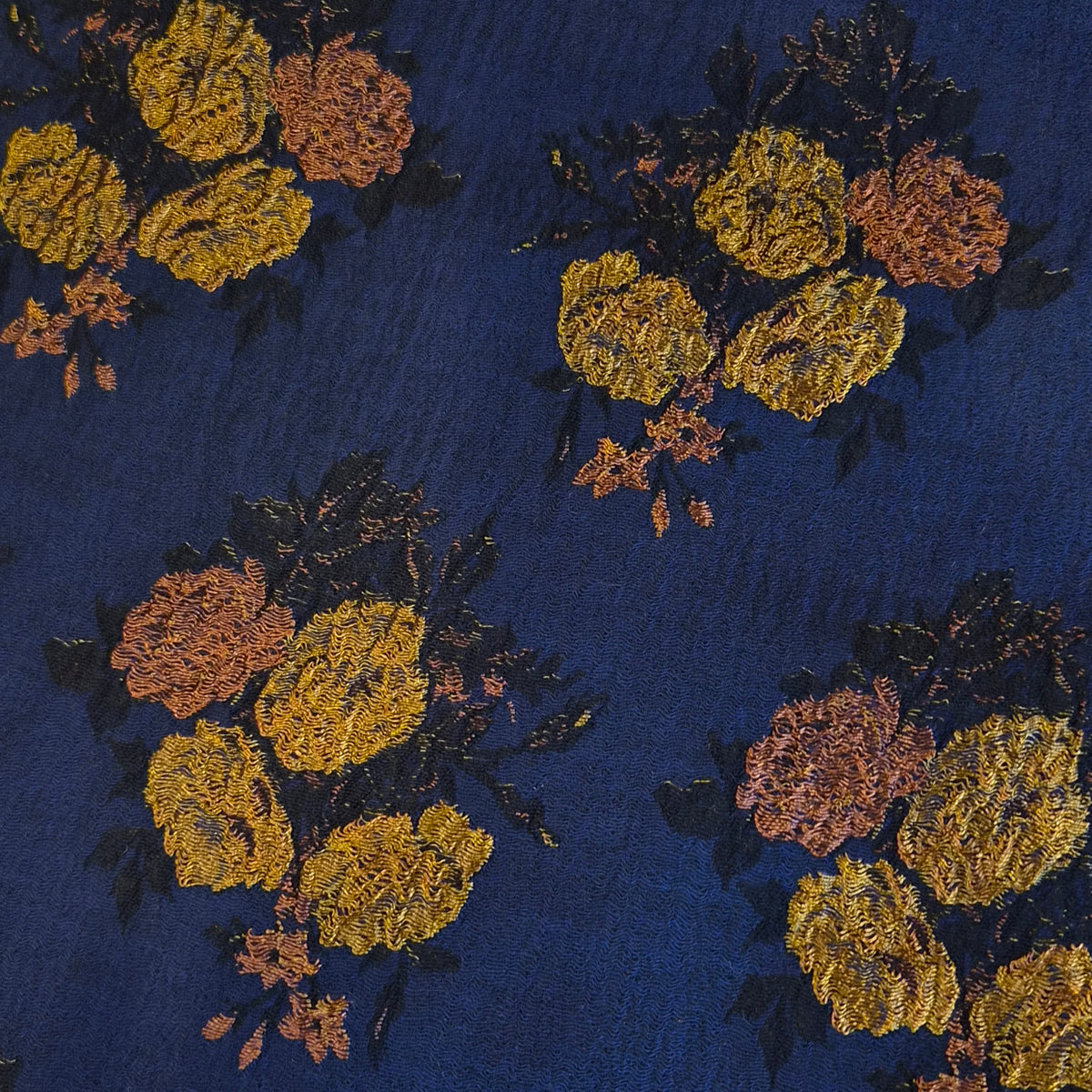 Bronze roses jaquard brocade