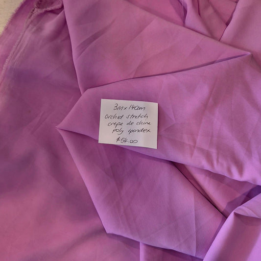 3m Orchid stretch crepe de chine