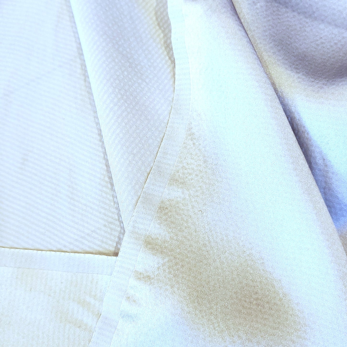 Silver textured stretch viscose satin