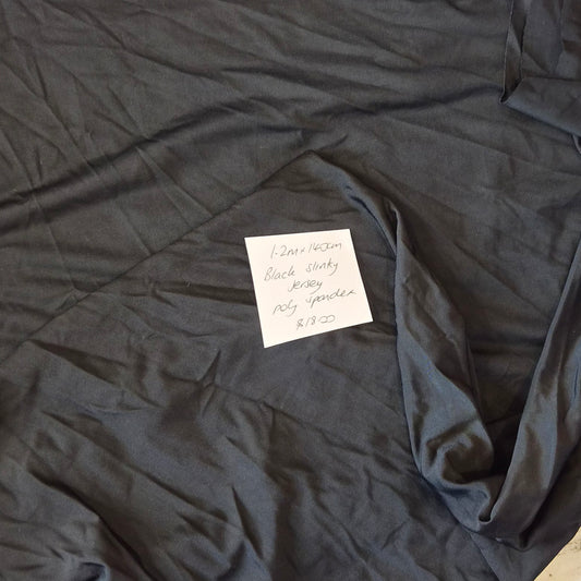 1.2m Black slinky jersey
