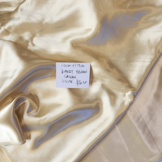 1.1m Buttery yellow satin