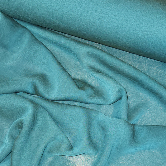 Sea blue shot chiffon