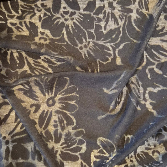 Black soft sheer jacquard knit
