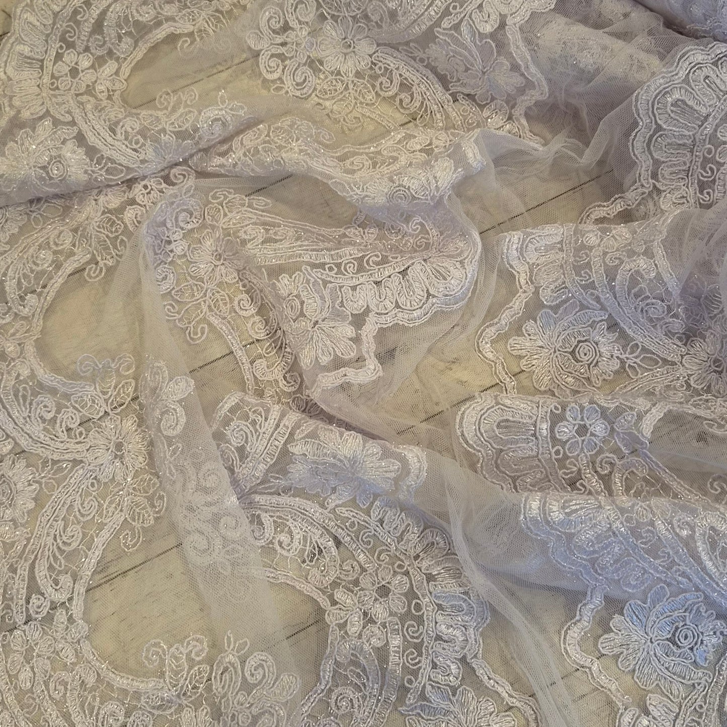 Shelby palest mauve embroidered mesh