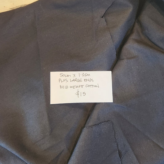 50cm plus large ends Black cotton