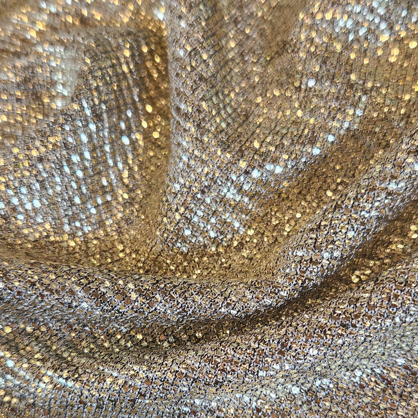 Cool gold lurex jersey knit