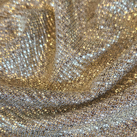Cool gold lurex jersey knit
