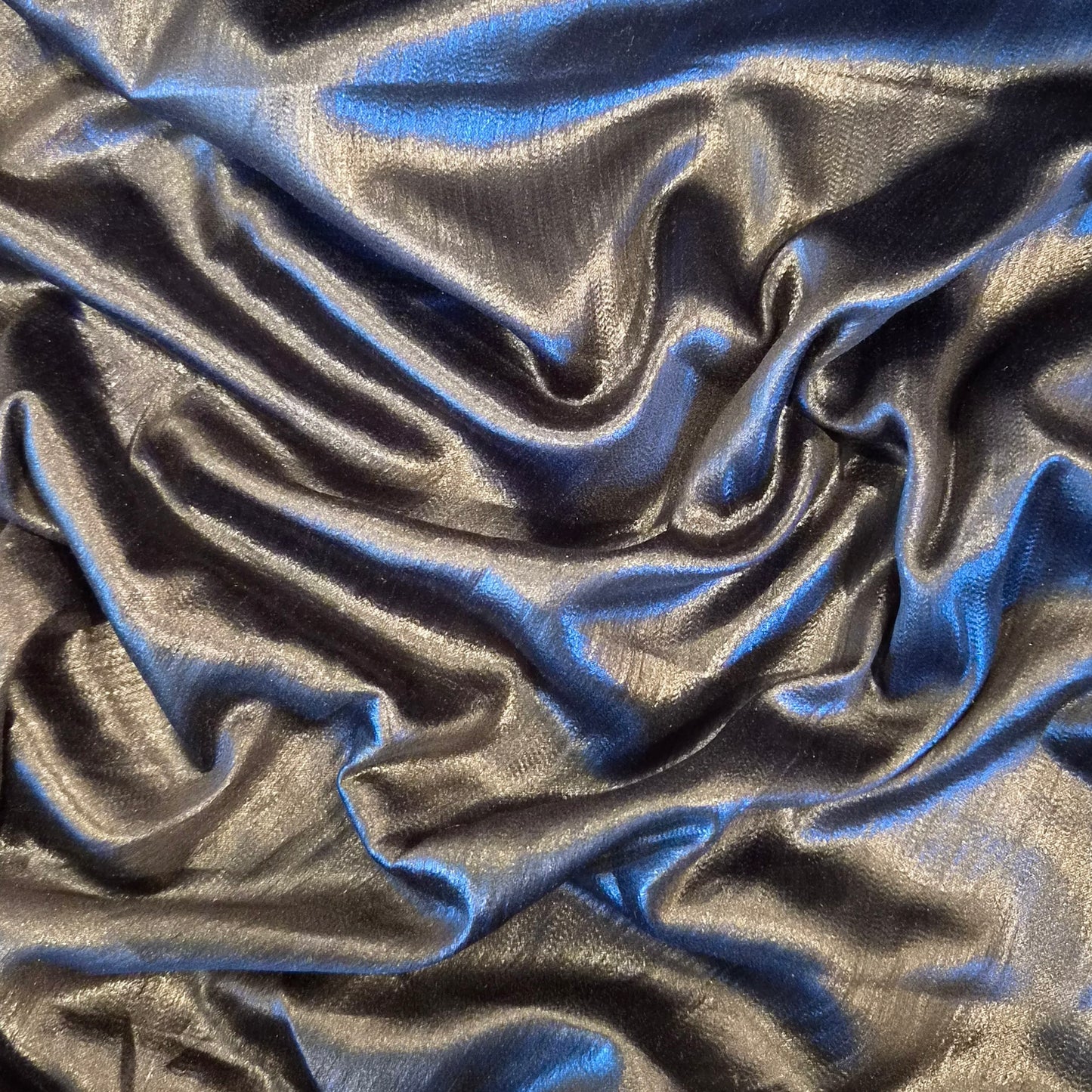Midnight navy coated twill