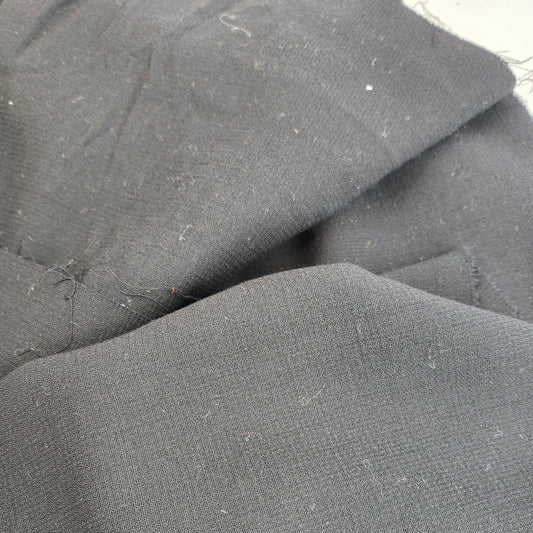 90cmx140cm Black stretch wool crepe