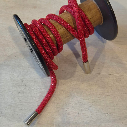 1.35m Red Crystal's on rope with metal toggles