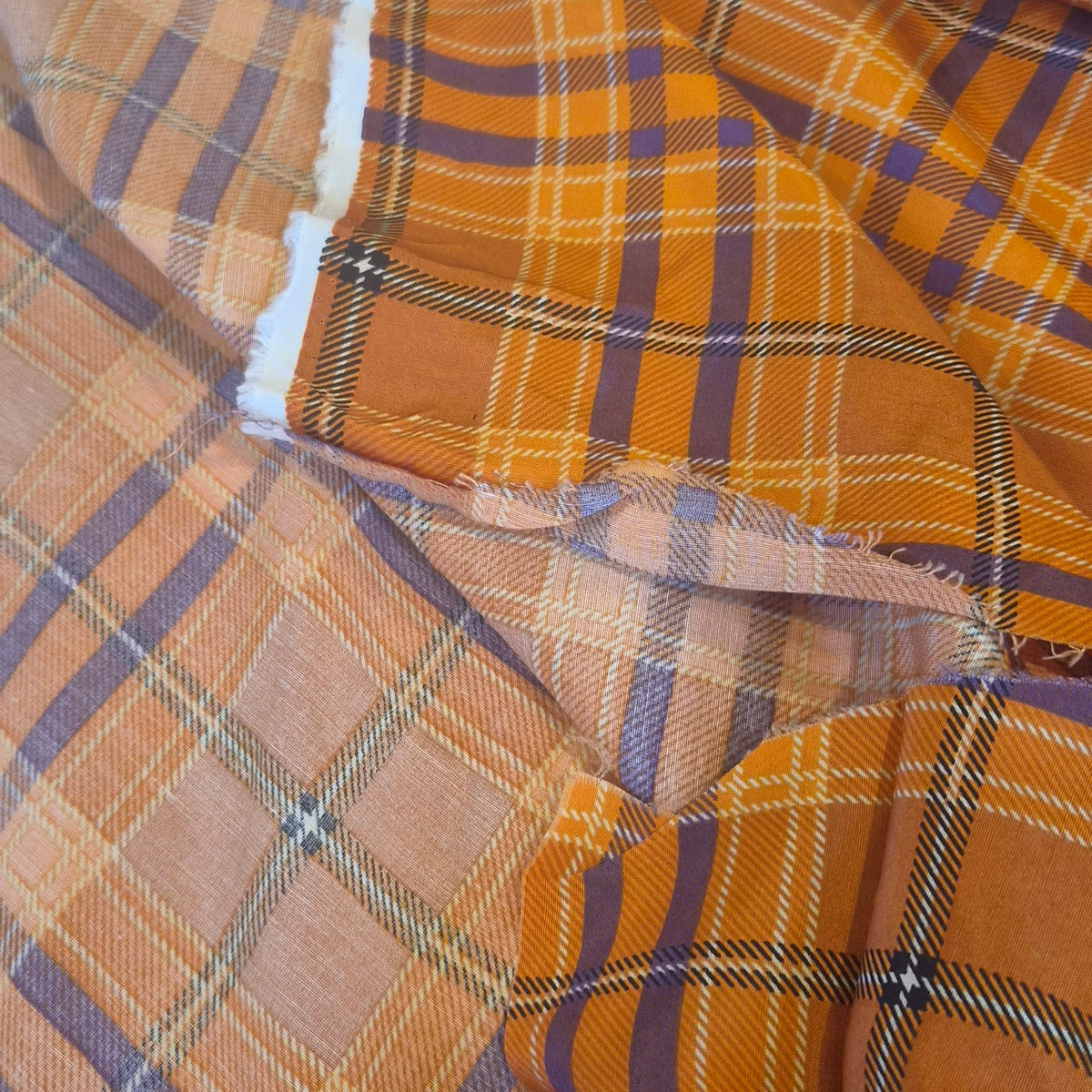 Sunset tartan silk