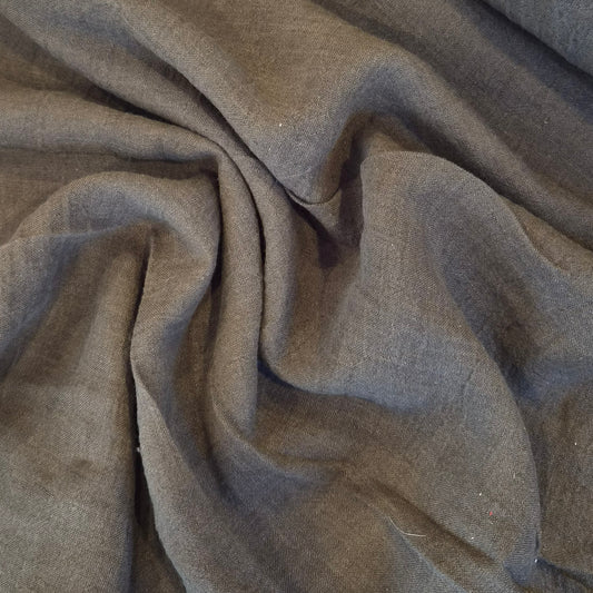 Forest floor crinkle linen