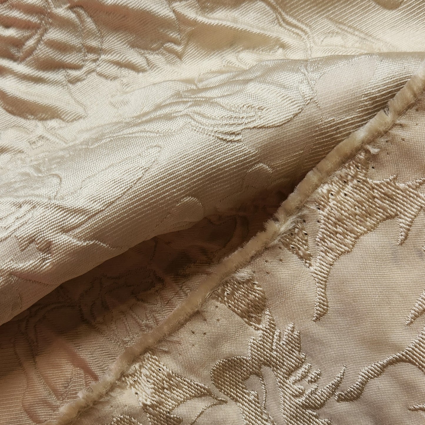Cream flowers jaquard brocade