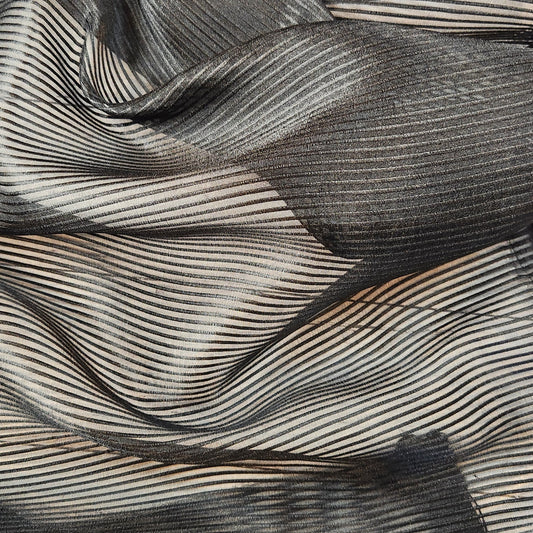 80cm Black Organza faille