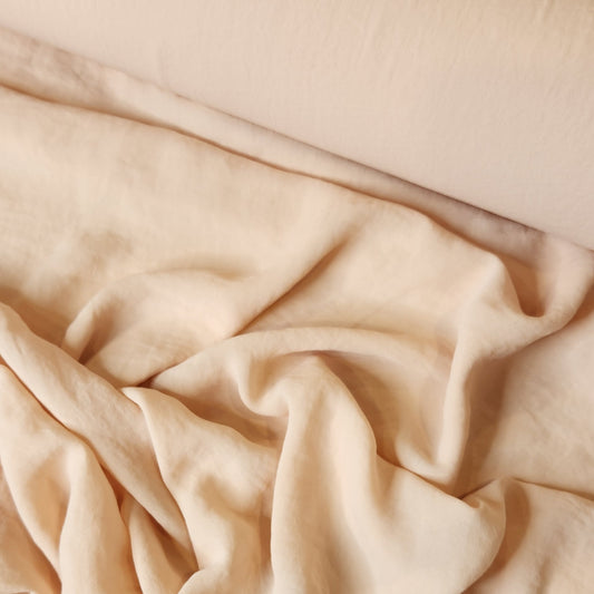 Peach polyester georgette