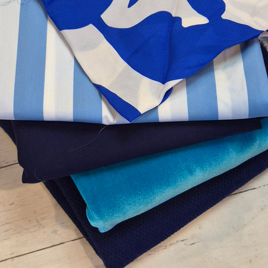 89. 5 pieces assorted cotton, stretch velvet, and knits