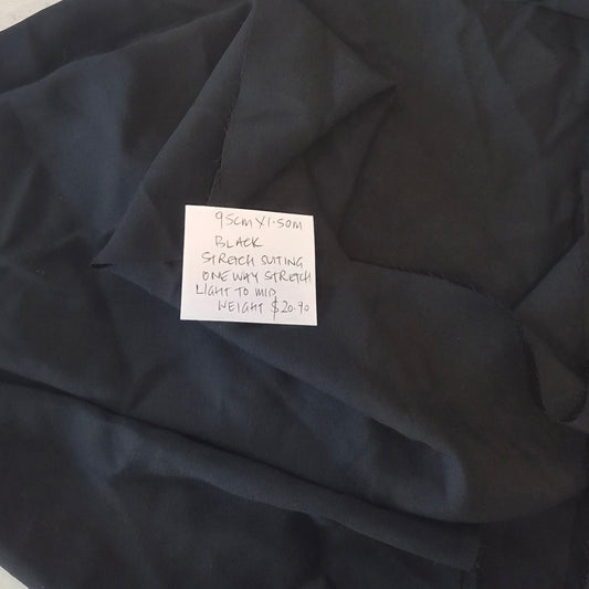 95cm Black stretch suiting