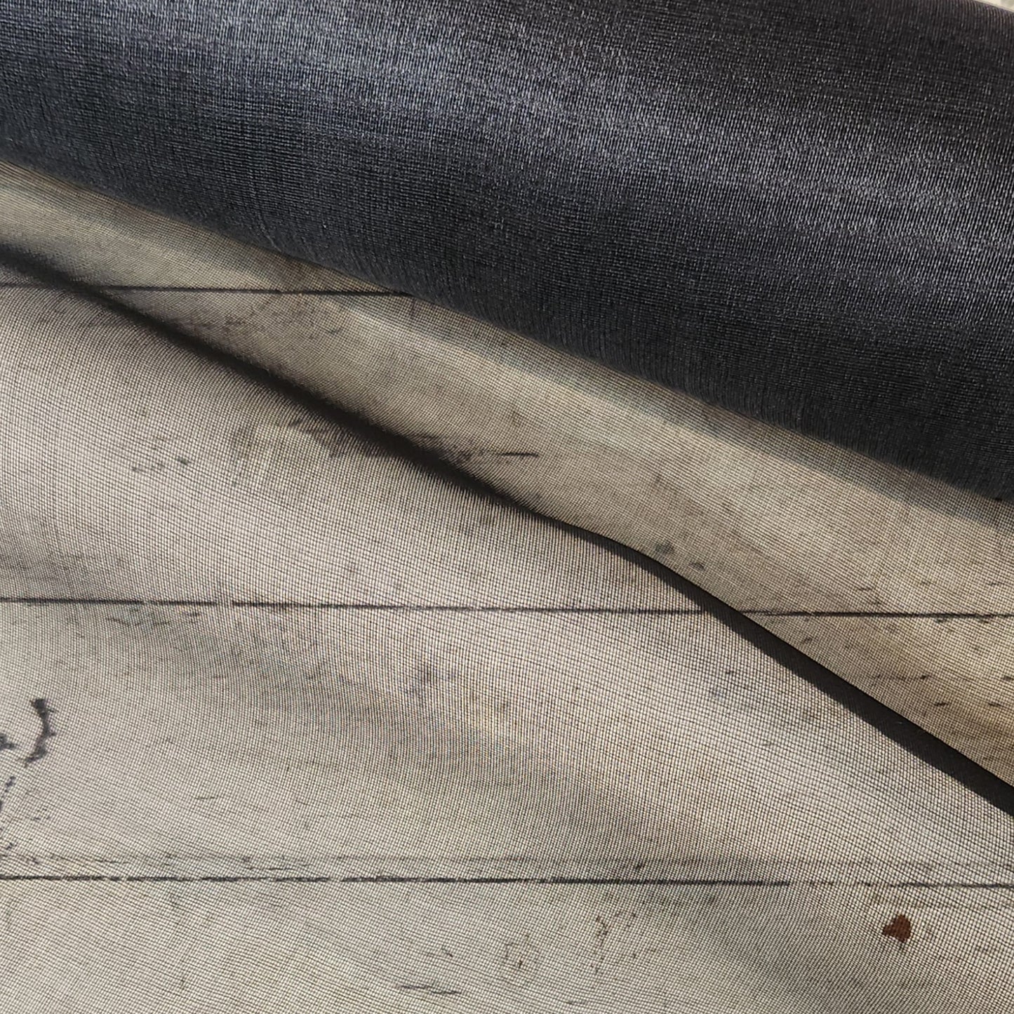 Charcoal black Silk Organza gauze